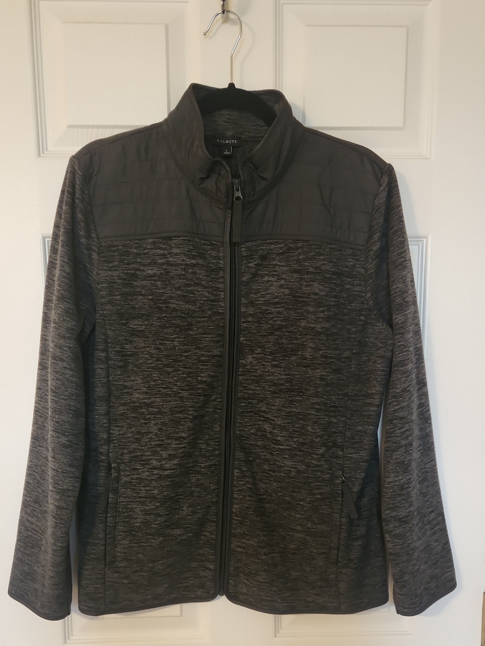 Talbots Charcoal Heather Full-Zip Jacket